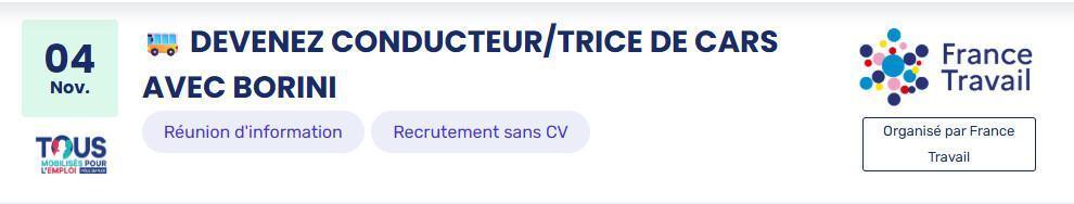 🚌 DEVENEZ CONDUCTEUR/TRICE DE CARS AVEC BORINI