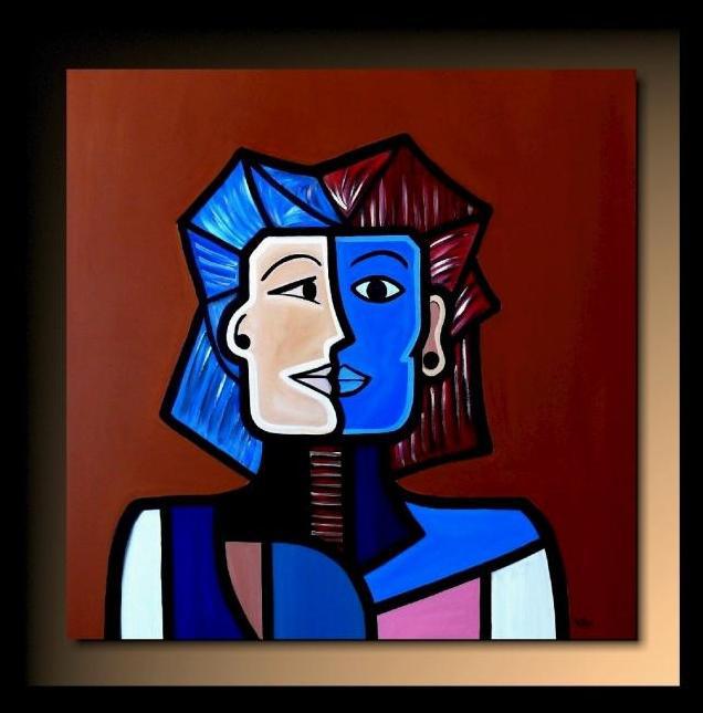 'Jeune femme aux deux visages' de TEHOS - http://www.tehos.com/