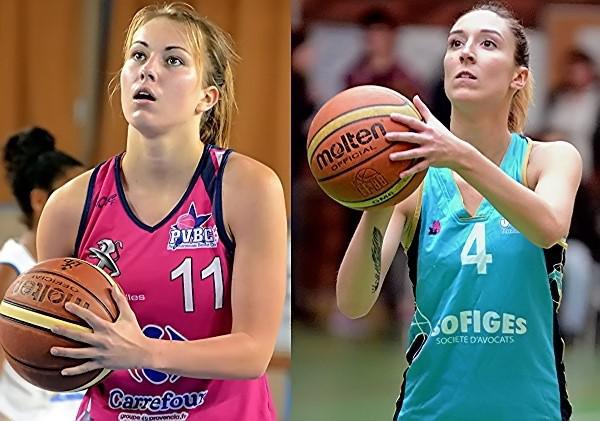Marion HAMEL (Voiron) et Audrey DUMONT (Ruaudin) dans le même exercice du lancer-franc