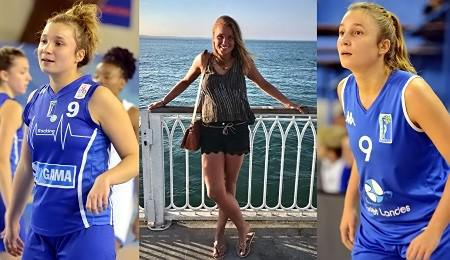 Laura CABE en mode basketteuse début 2016 (à gauche) et fin 2018 (à droite) entourent Laura CABE en mode étudiante