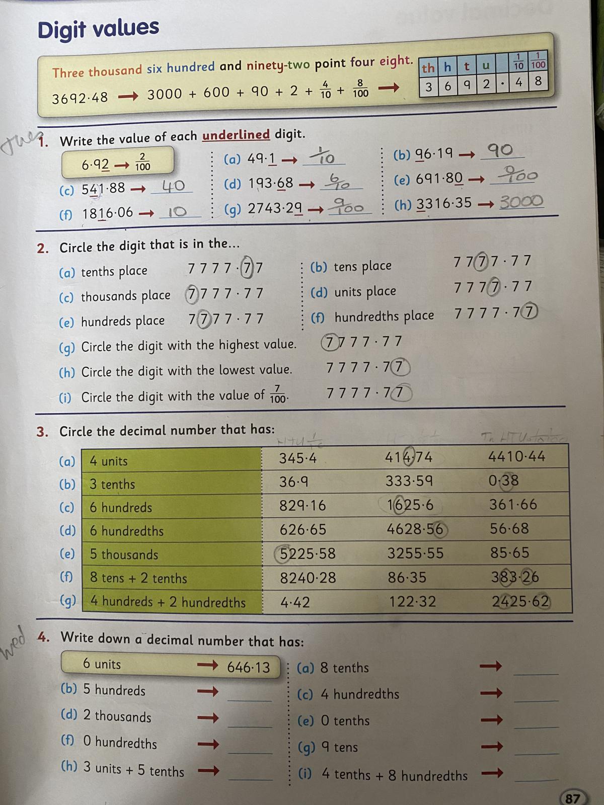 Work for Wednesday 10th of February Work for Wednesday 10th of February