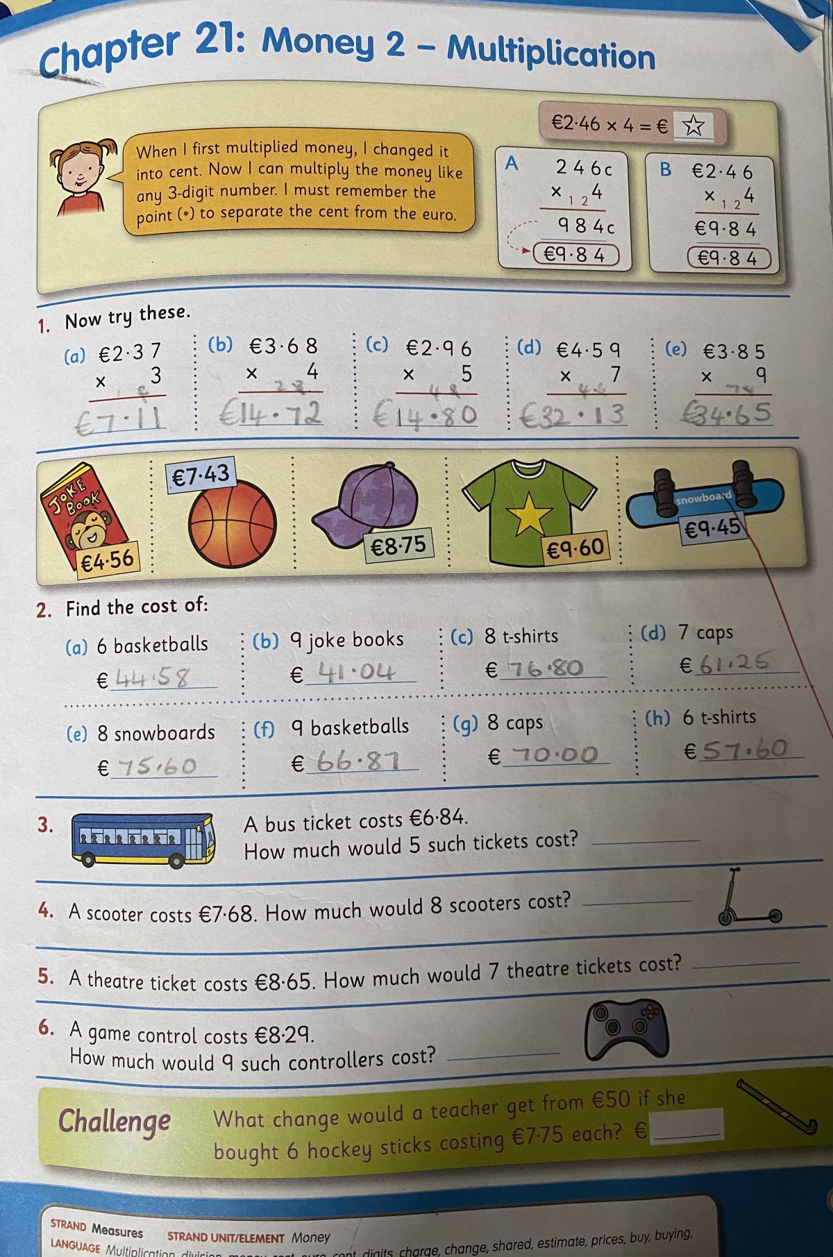 Work for Wednesday 24th of February 