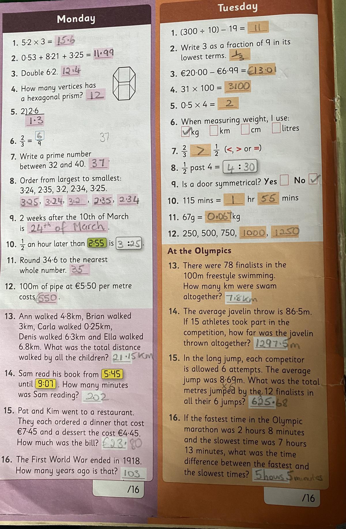 Work for Wednesday 24th of February Work for Wednesday 24th of February