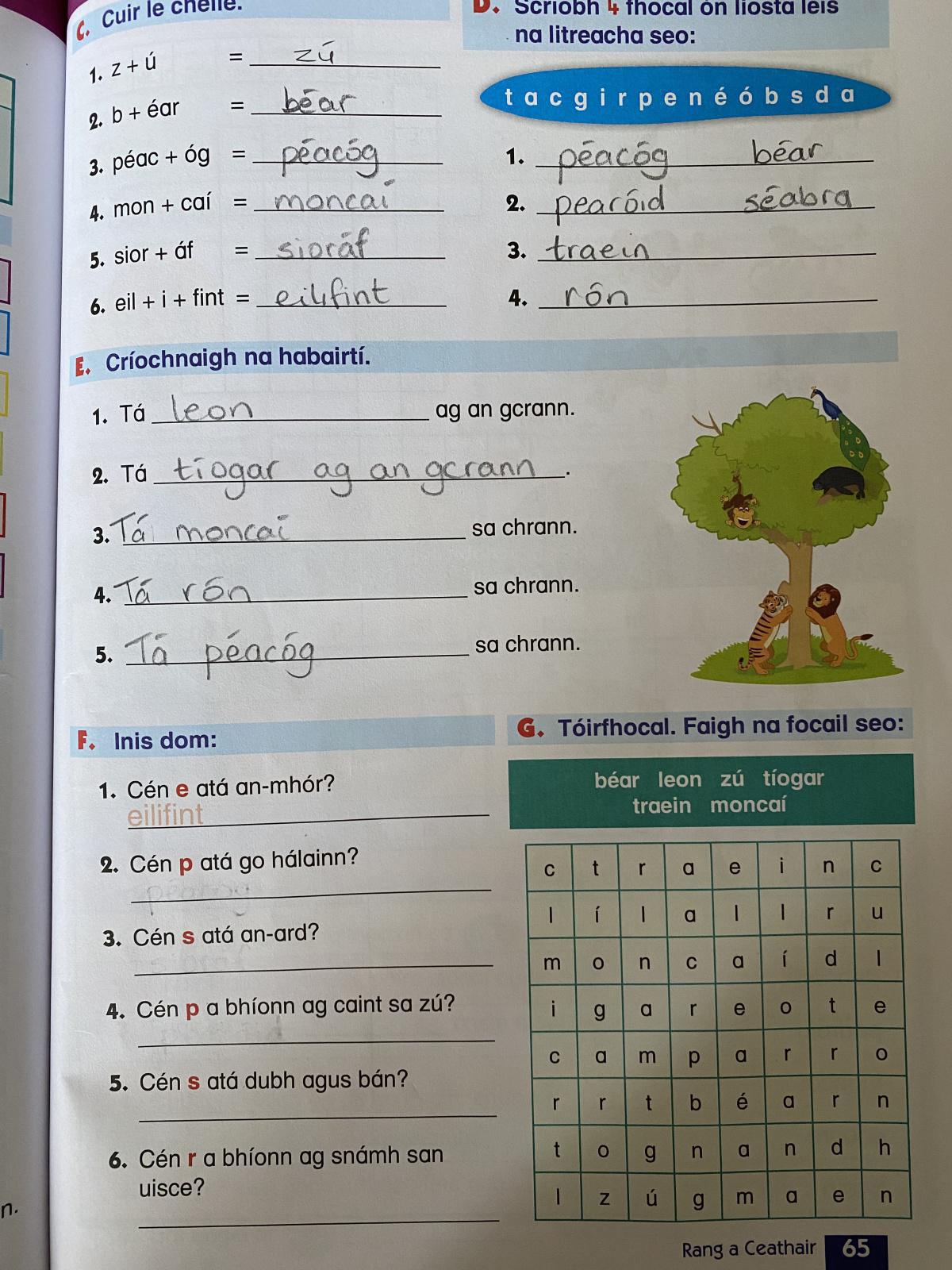 Work for Wednesday 3rd of March