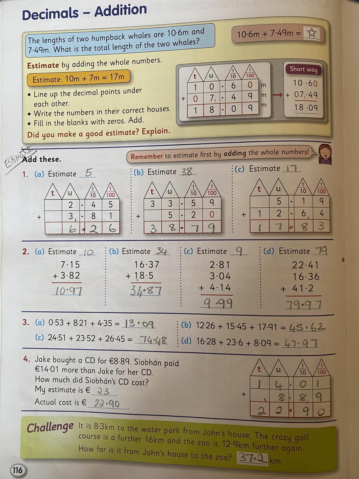 Work for Wednesday 10th of March. 