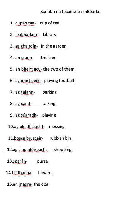 Work for Wednesday 10th of March. Work for Wednesday 10th of March.