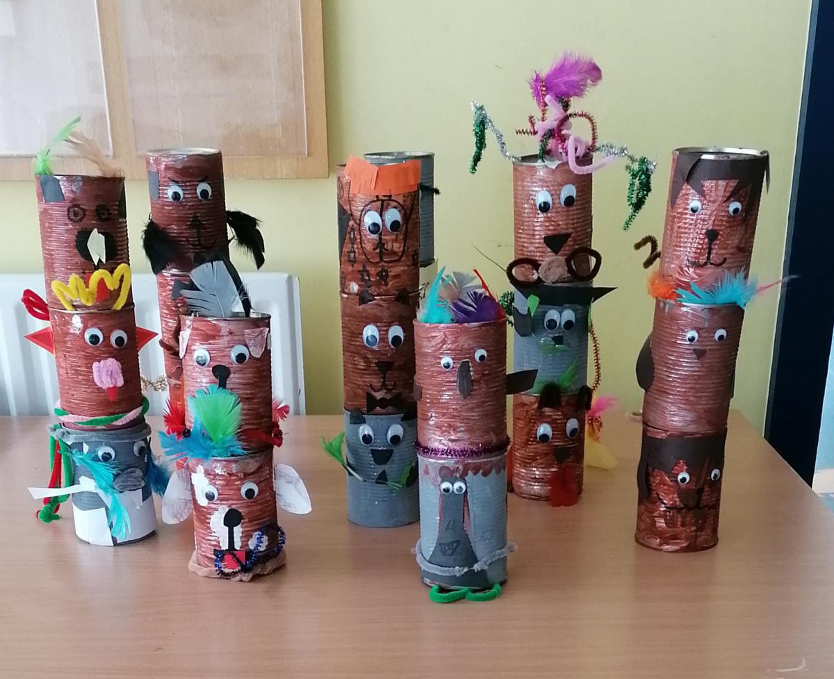 3rd Class Native American Totem Poles