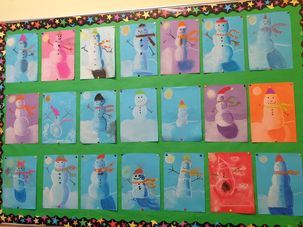 ☃️ Chalk Pastel Snowmen ☃️