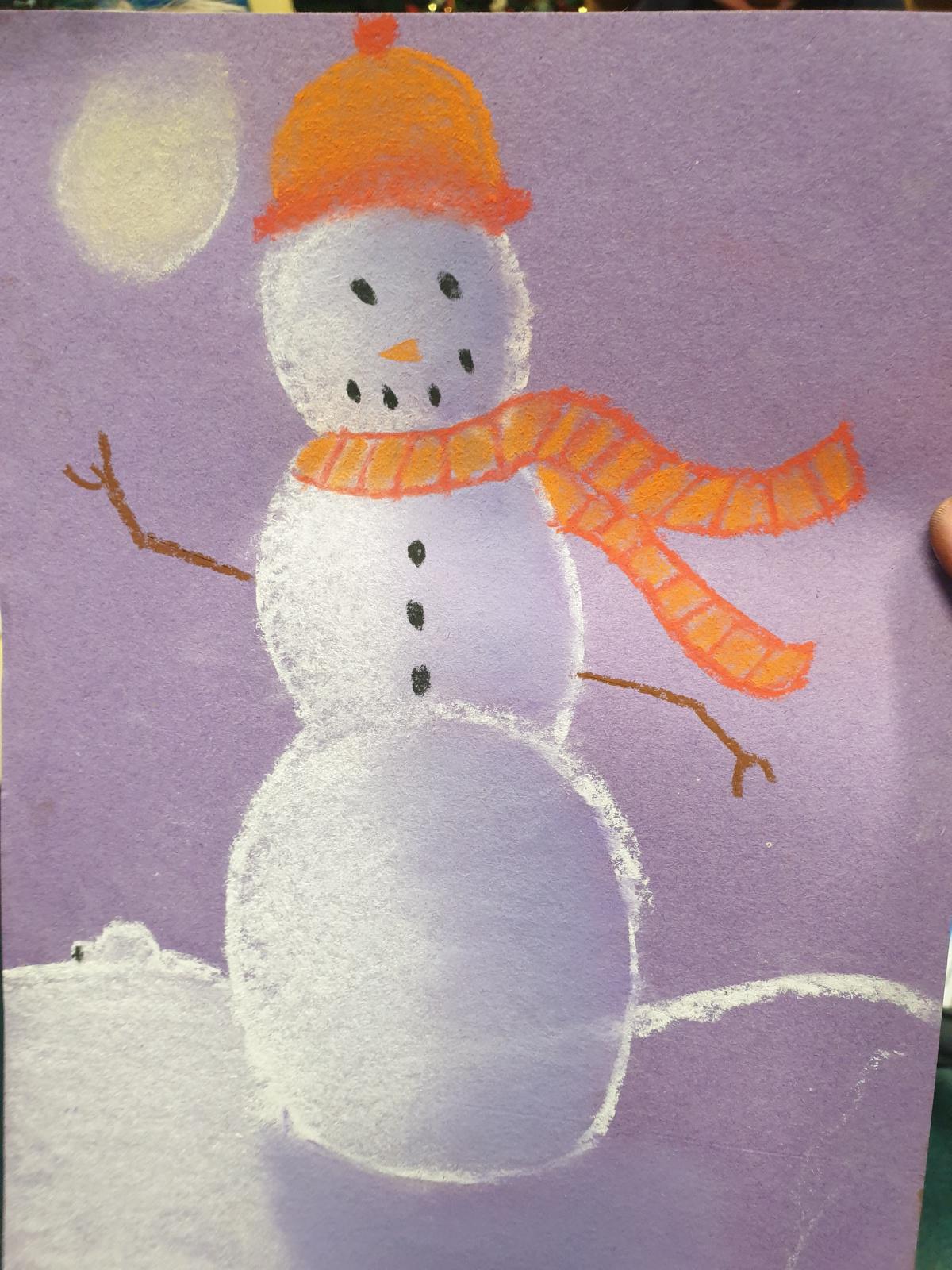 ☃️ Chalk Pastel Snowmen ☃️
