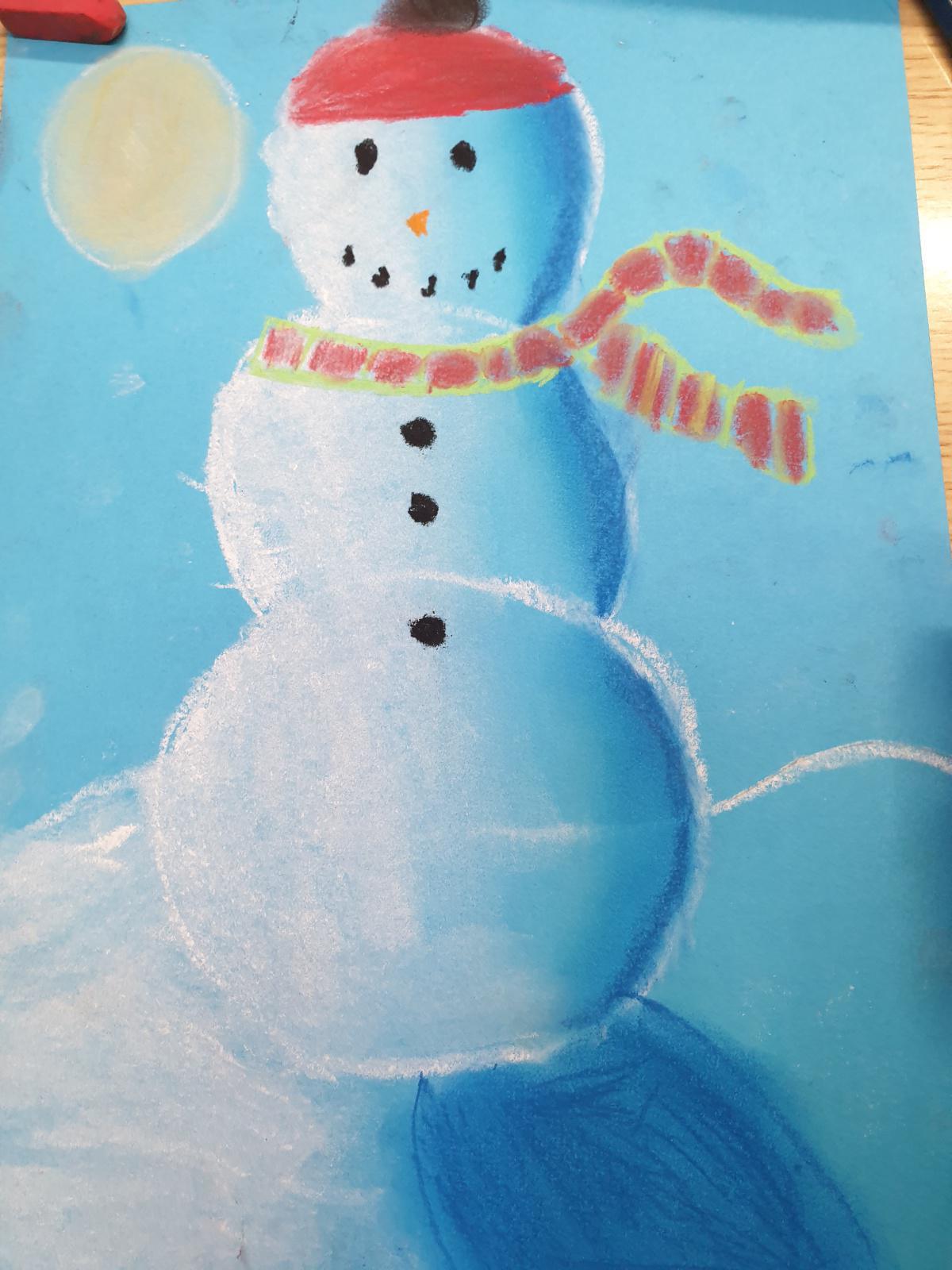 ☃️ Chalk Pastel Snowmen ☃️