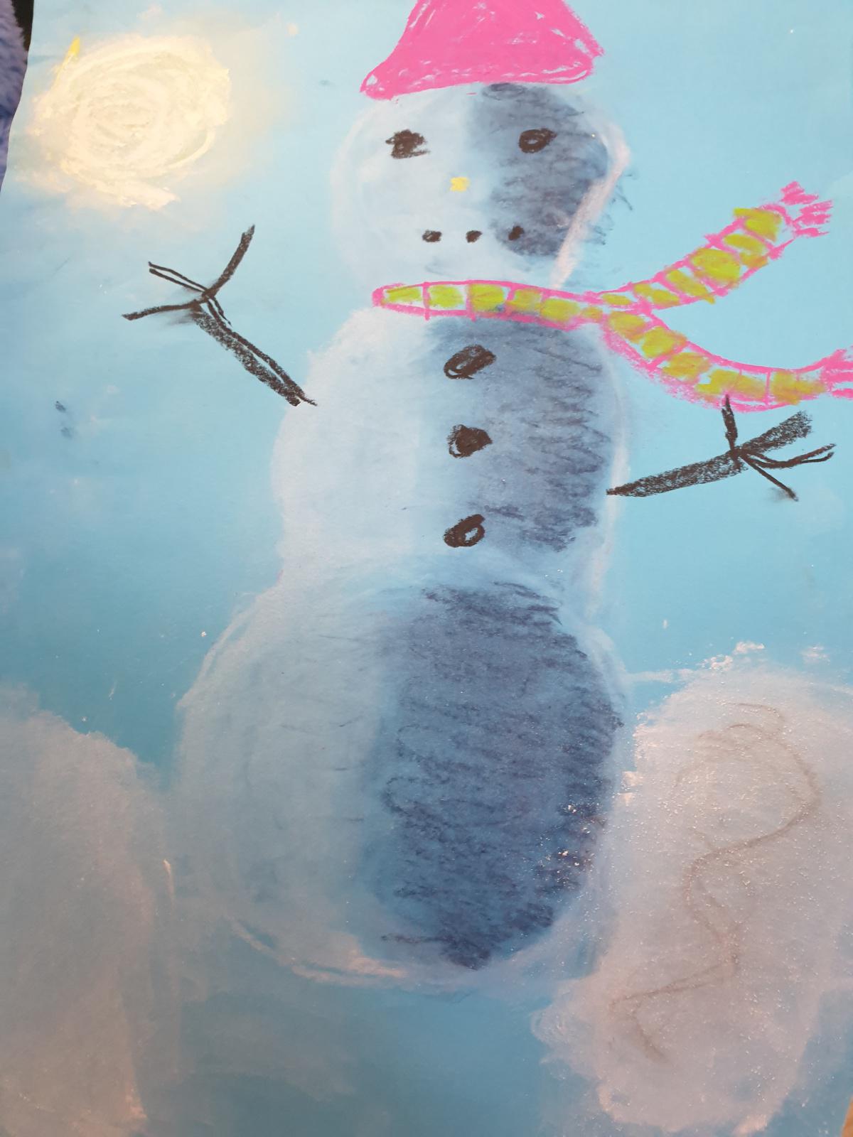 ☃️ Chalk Pastel Snowmen ☃️