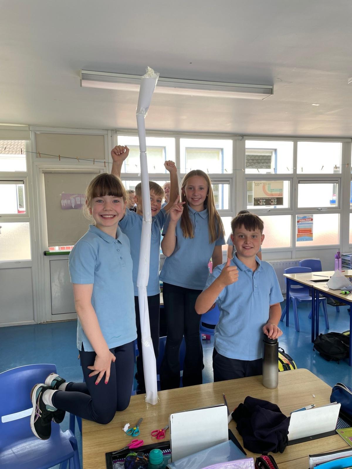 Building Paper Towers in Fourth Class Building Paper Towers in Fourth Class
