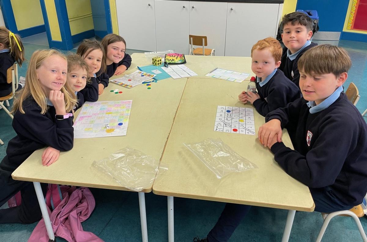 Maths Week Games with our buddies in Juniors!