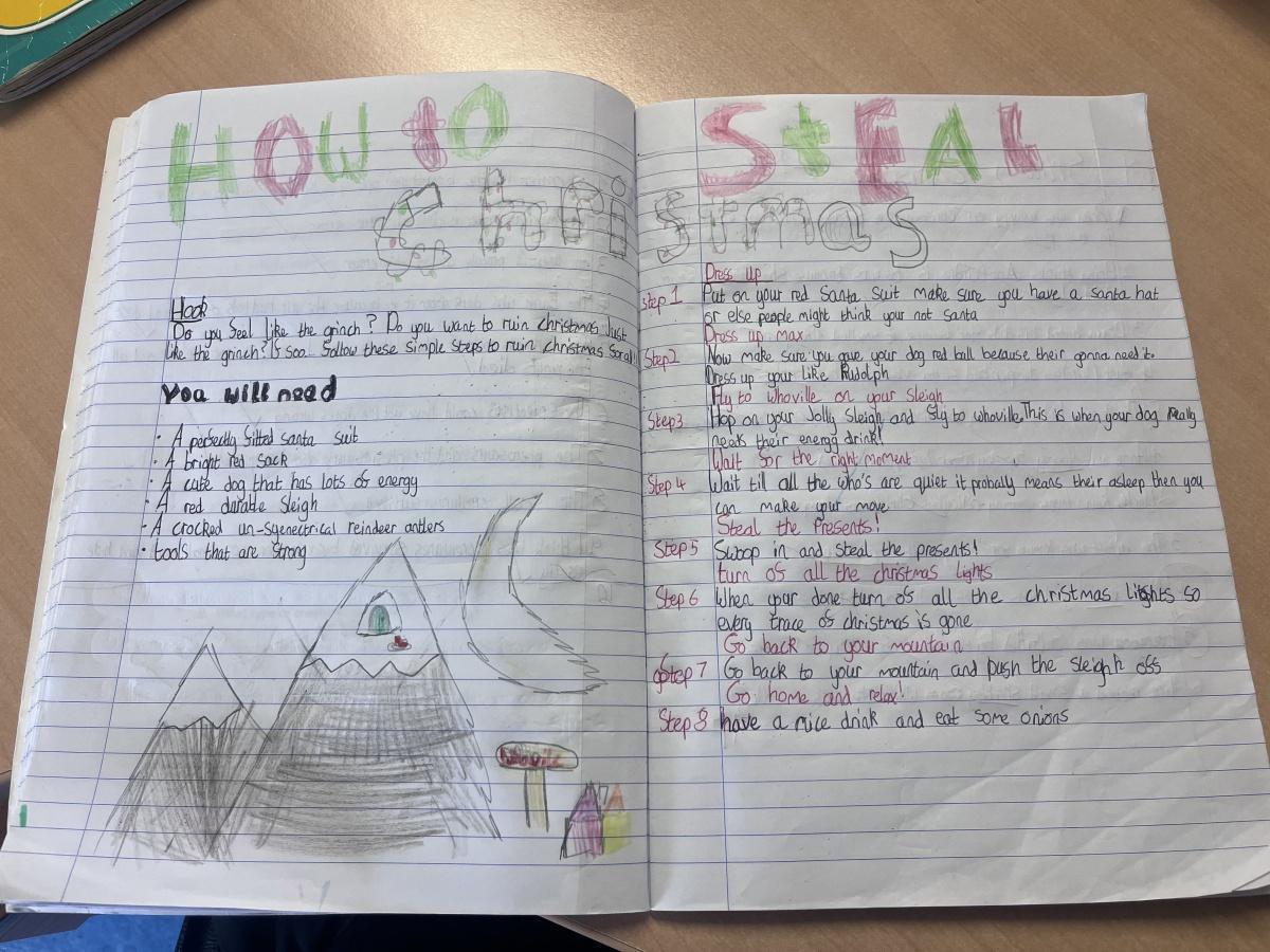 ‘How to Steal Christmas’ Procedural Writing 