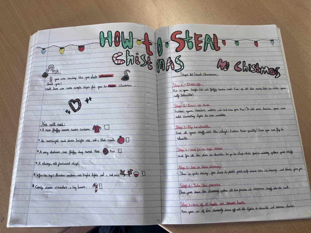 ‘How to Steal Christmas’ Procedural Writing 