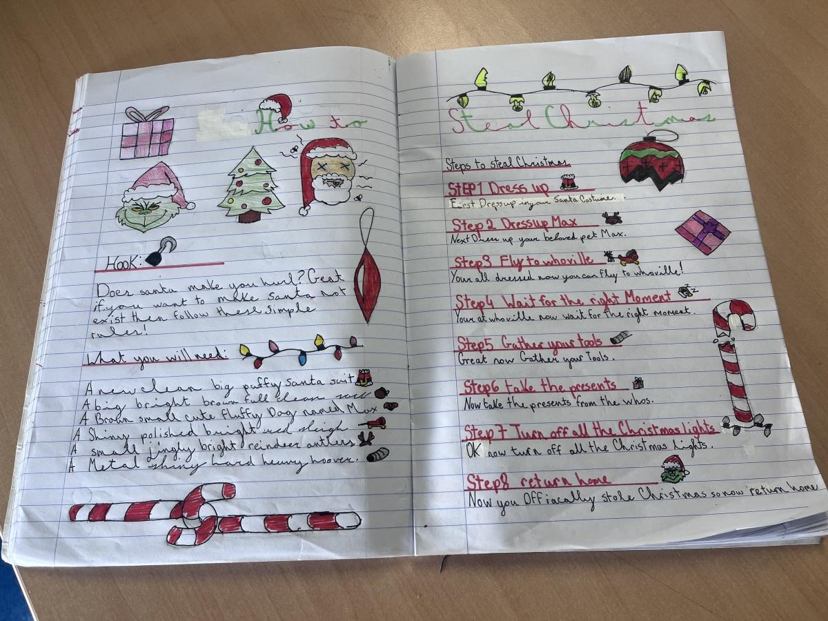 ‘How to Steal Christmas’ Procedural Writing 