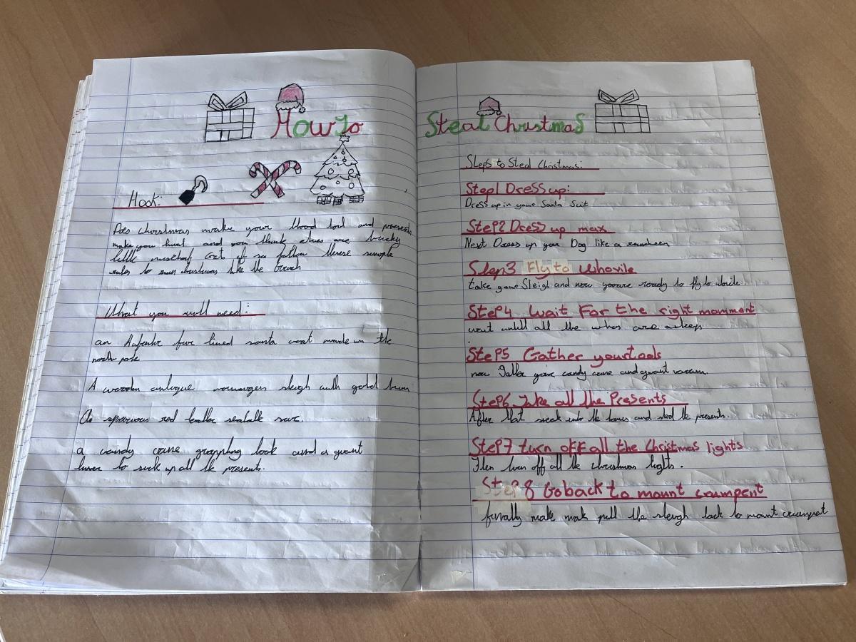 ‘How to Steal Christmas’ Procedural Writing 