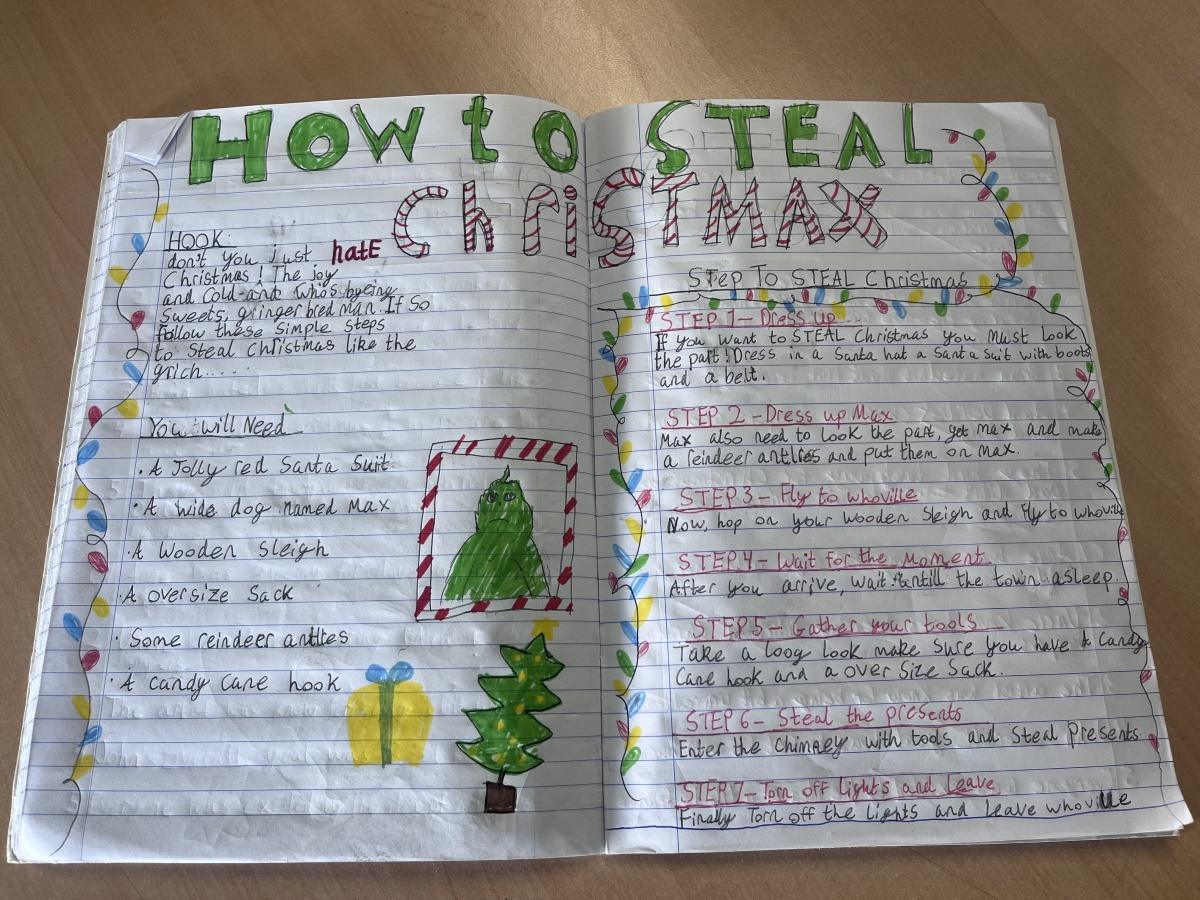 ‘How to Steal Christmas’ Procedural Writing 