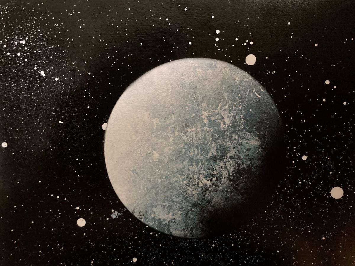 Planeten sprayen im Wahlfach "Bildnerisches Gestalten" der 3. Sek E Planeten sprayen im Wahlfach "Bildnerisches Gestalten" der 3. Sek E