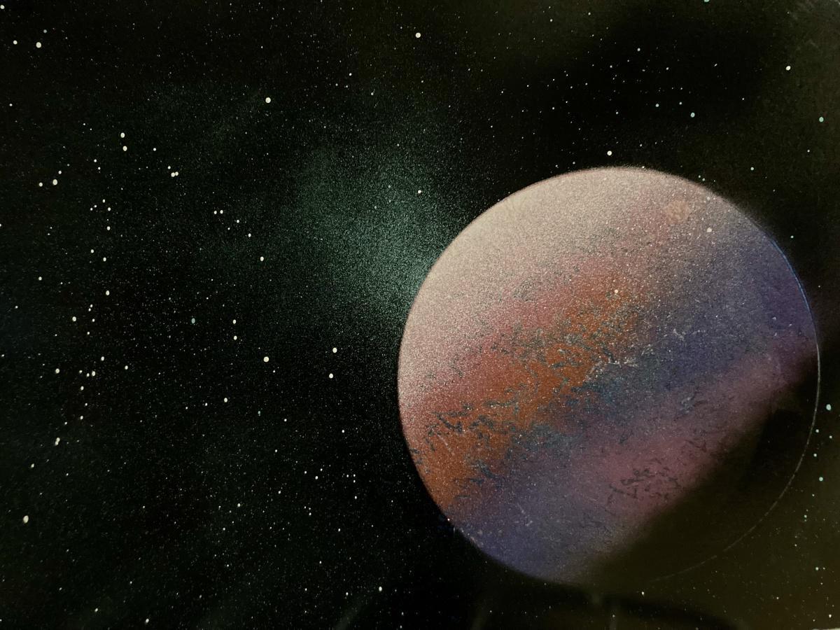 Planeten sprayen im Wahlfach "Bildnerisches Gestalten" der 3. Sek E Planeten sprayen im Wahlfach "Bildnerisches Gestalten" der 3. Sek E