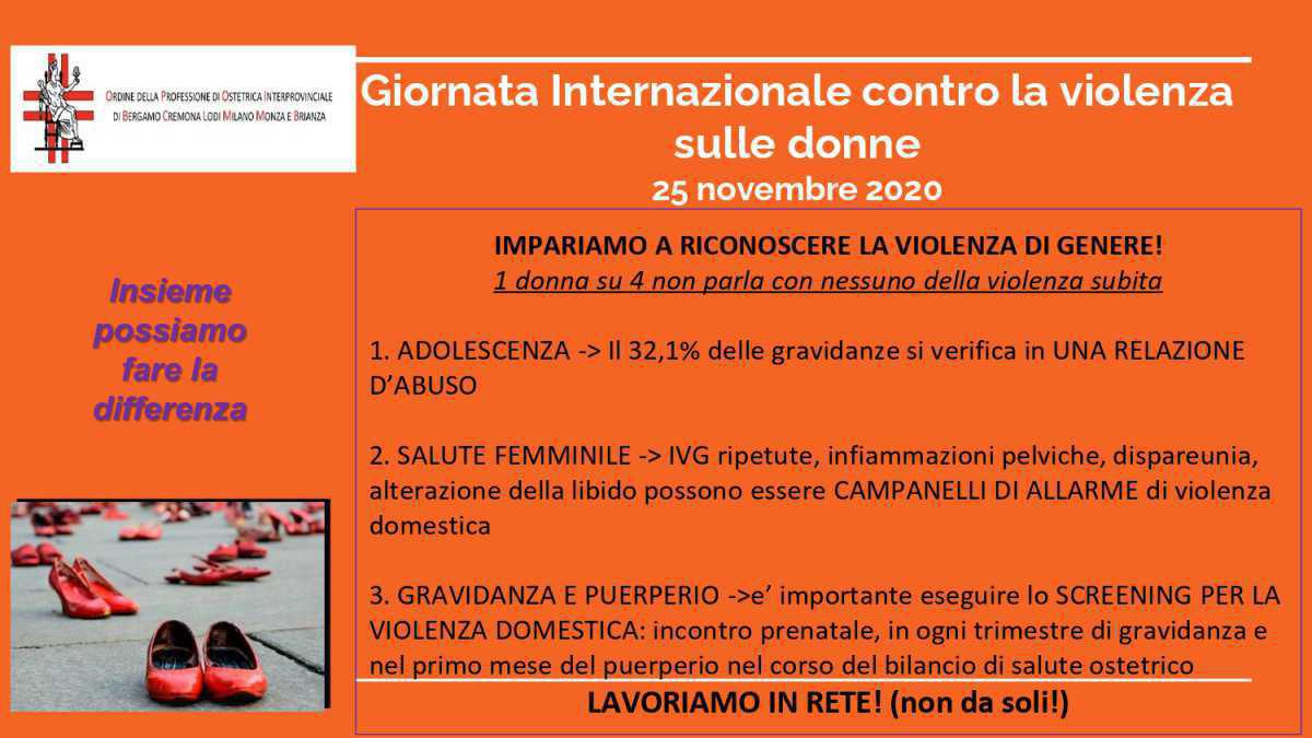 Giornata Internazionale contro la violenza sulle donne 2020