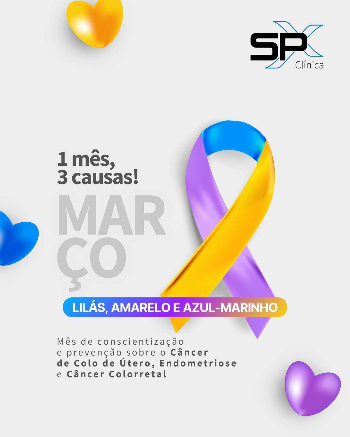 💜 Março Lilás, Azul-Marinho e Amarelo: Três Cores e Uma Missão 🎗️
