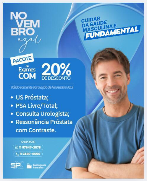 💙 Novembro Azul Chegou na SPX Santana de Parnaíba: Exames do Homem com Desconto! 👨🏻