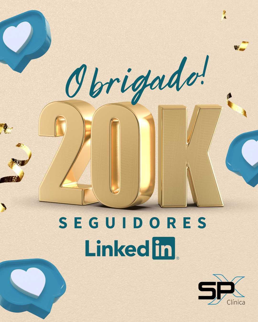 🎉🚀 Somos 20 MIL no LinkedIn! 😍