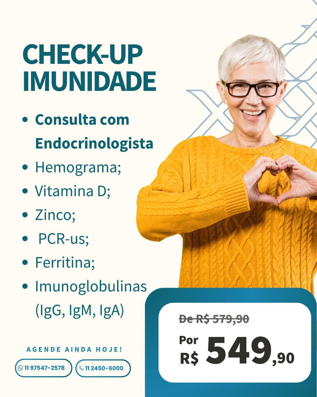 🛡️ Sua Imunidade está em Dia? Confira Nossos Pacotes de Descontos em Exames! 😍