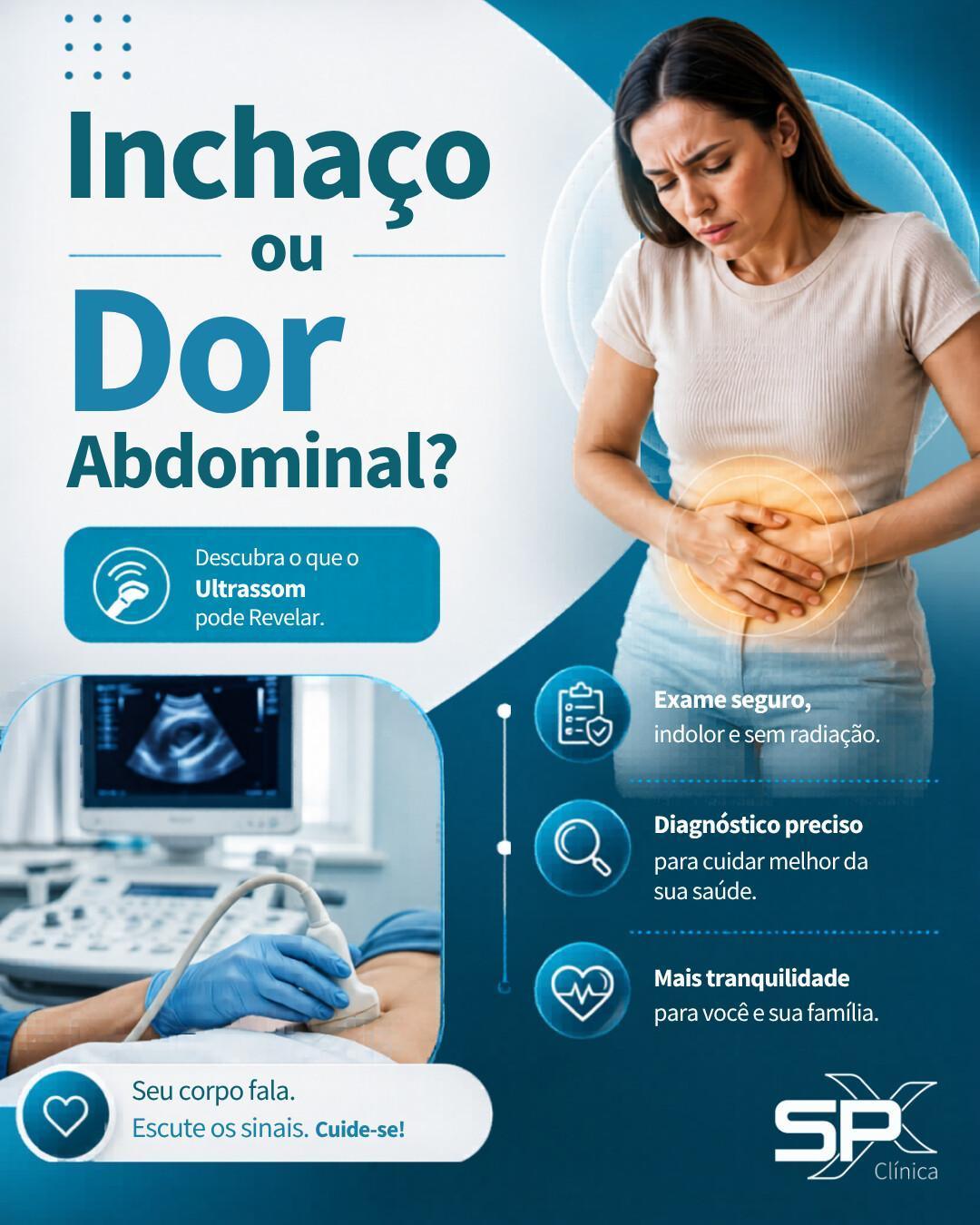 Aquele inchaço ou dor abdominal que insiste em voltar não deve ser ignorado. 🔍👀