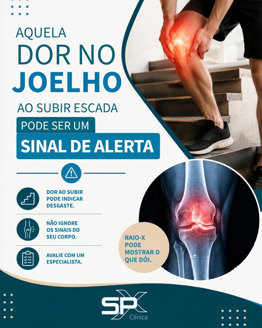 ⚠️🦵🏻 Dor no joelho ao subir escada não é “normal da idade”!