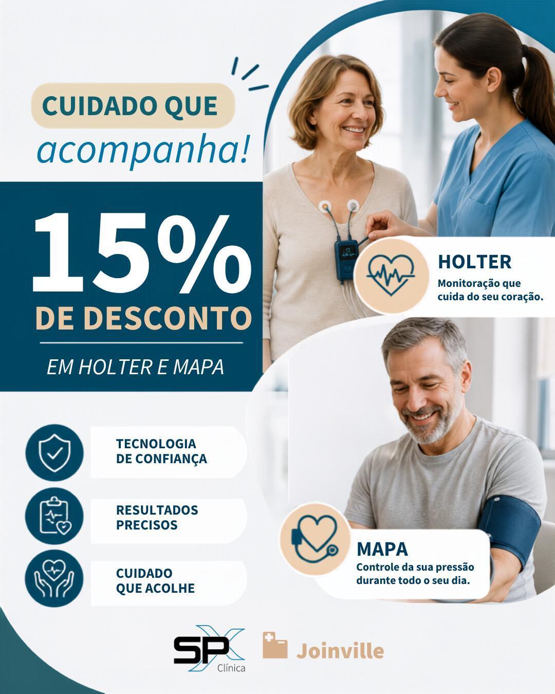 🚨❤️ 15% OFF nos Exames MAPA 24h e Holter 24h: Cuide do Seu Coração!