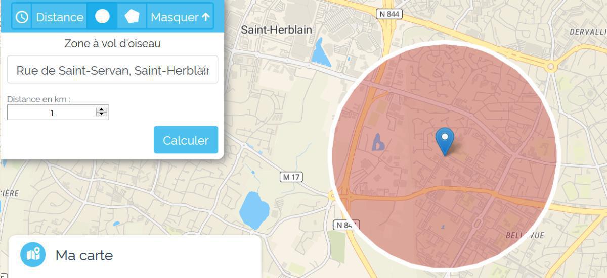Confinement : Calculer une distance d'1 km (outils) Confinement : Calculer une distance d'1 km (outils)