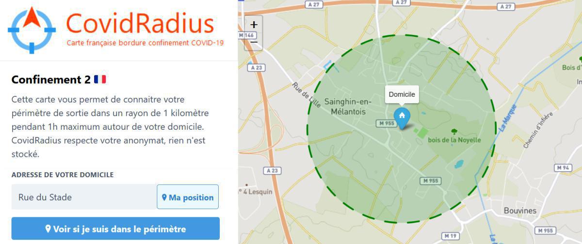 Confinement : Calculer une distance d'1 km (outils) Confinement : Calculer une distance d'1 km (outils)