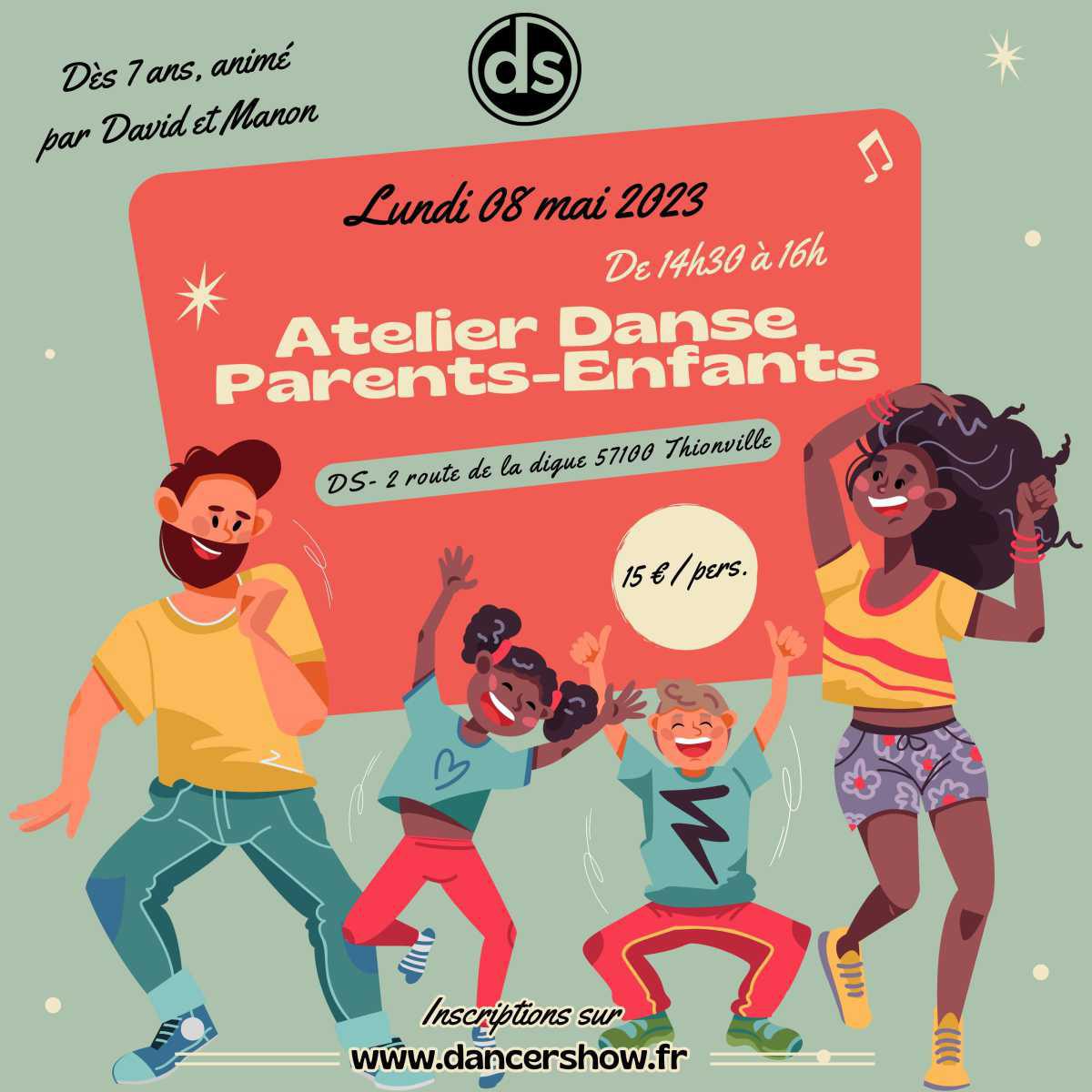 ATELIER DANSE MODERNE "PARENTS-ENFANTS" avec DAVID & MANON !
