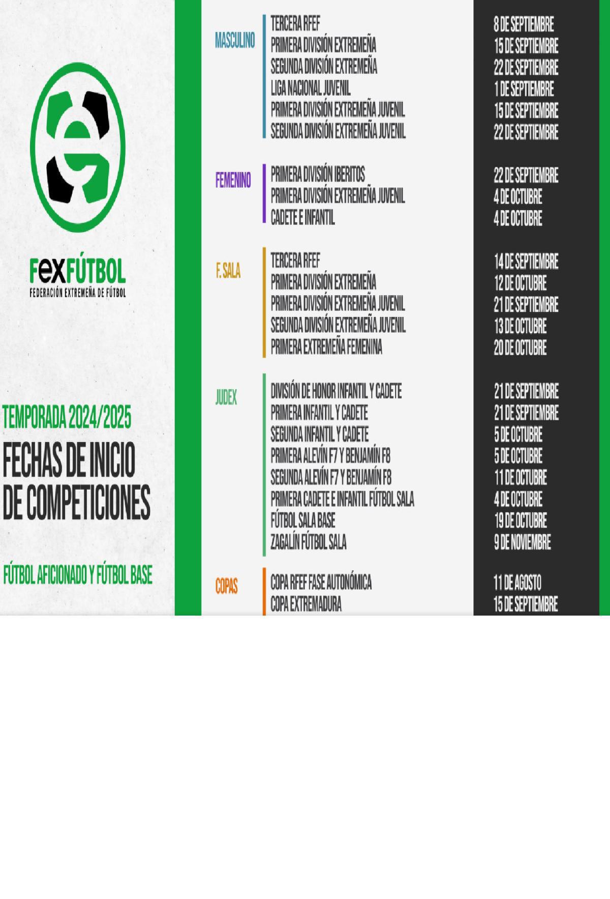 Inicio de Competiciones 24/25