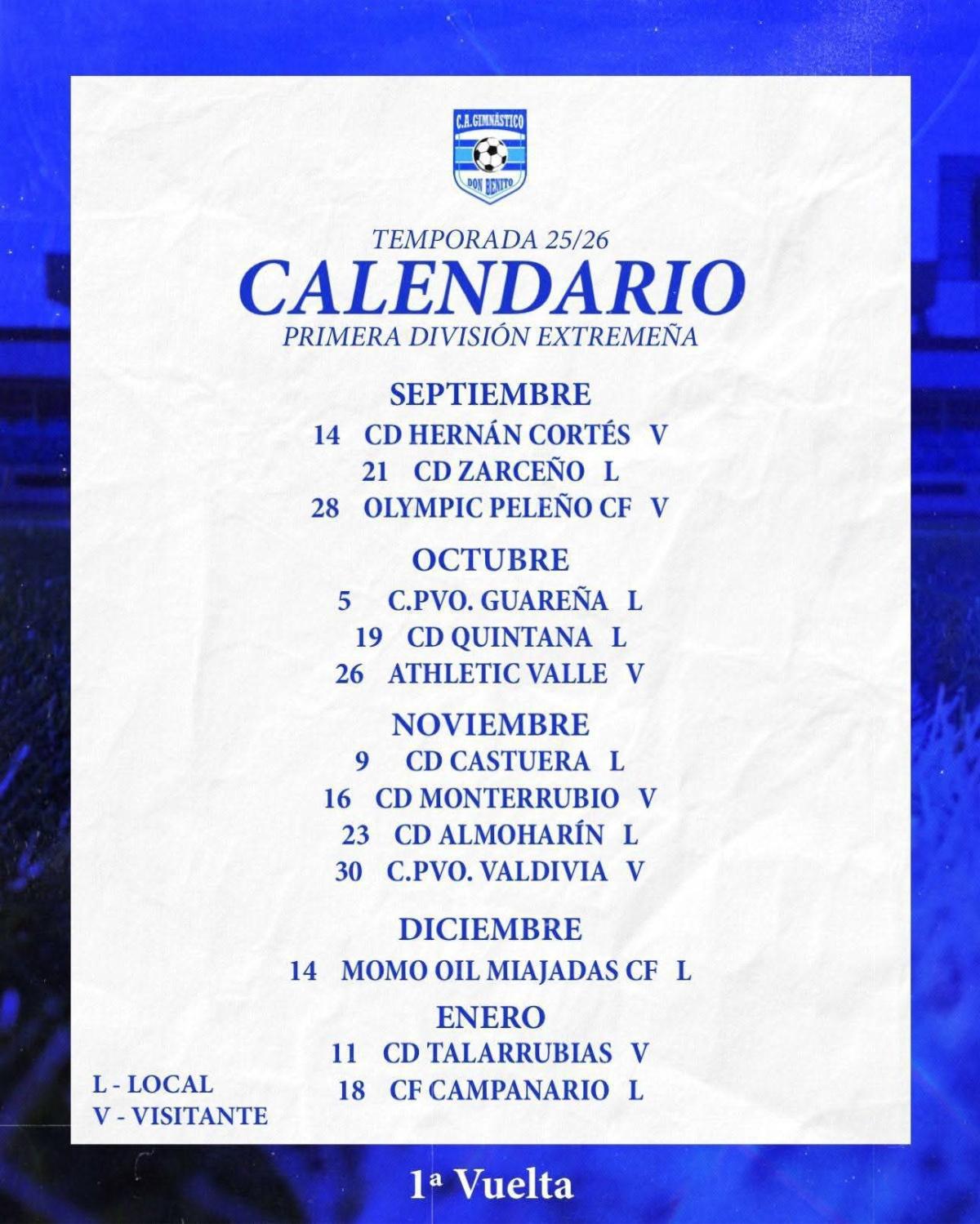 PRETEMPORADA Y CALENDARIO LIGA REGULAR EQUIPO SENIOR