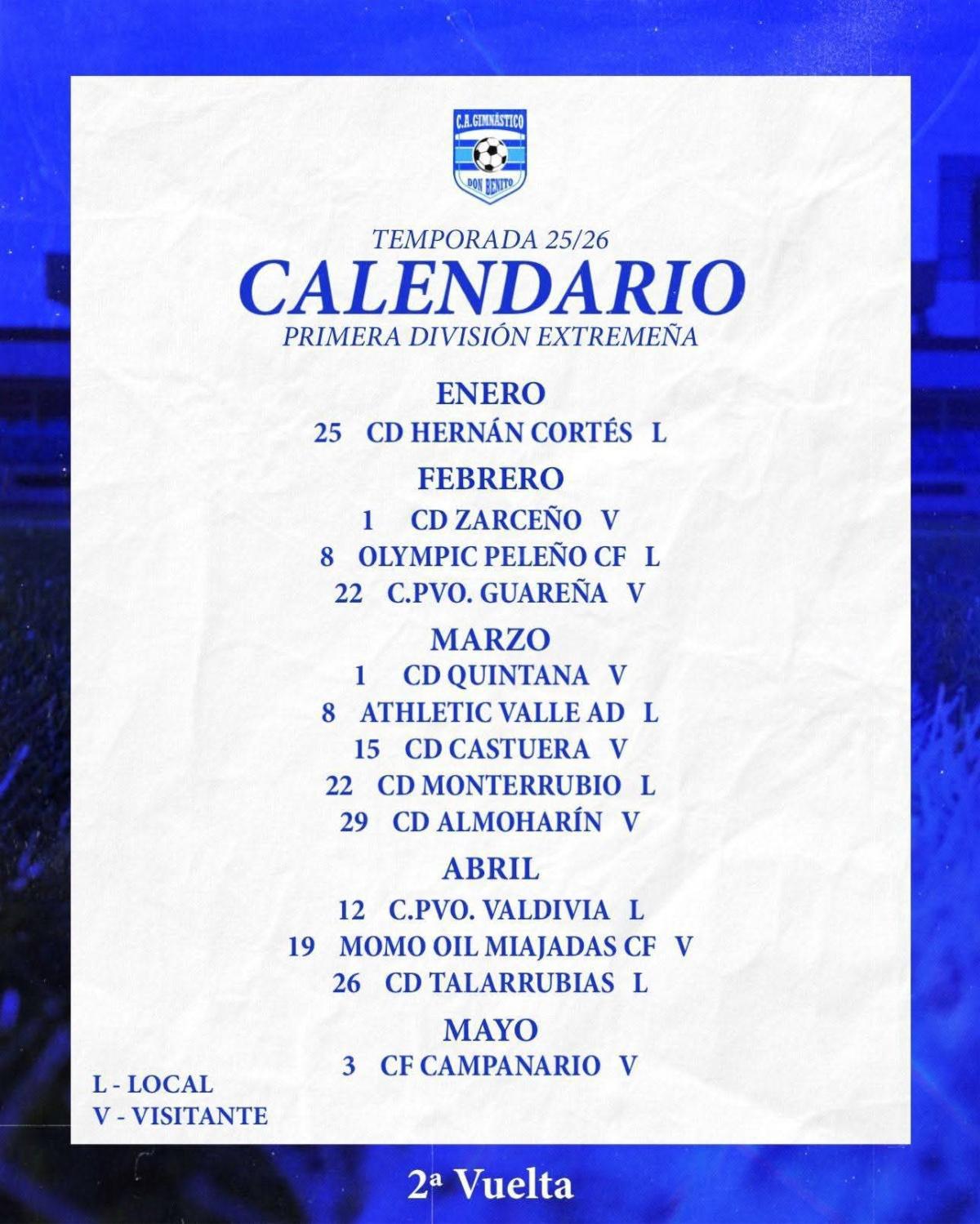 PRETEMPORADA Y CALENDARIO LIGA REGULAR EQUIPO SENIOR