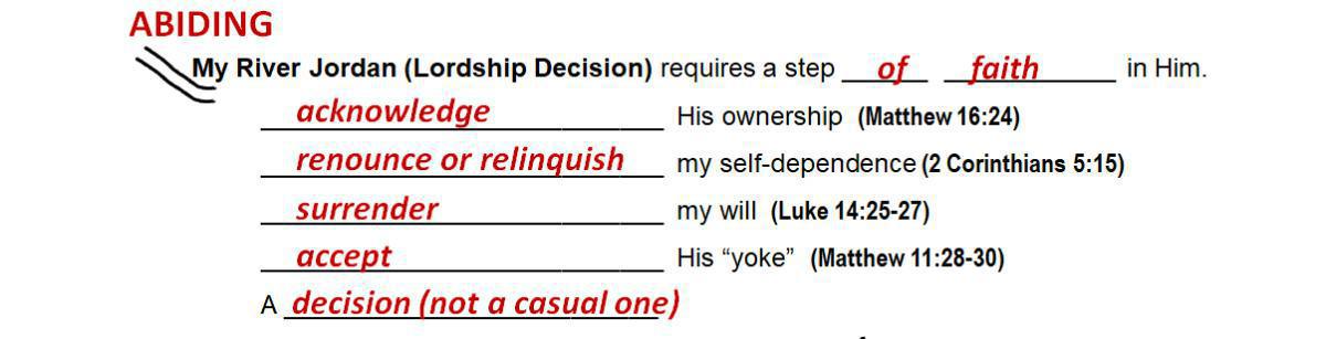 # 1 - Living in the Abundant Life # 1 - Living in the Abundant Life