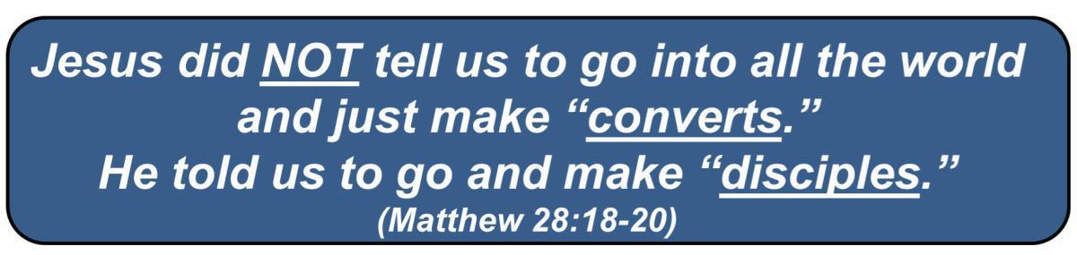 Reasons for Personal Discipleship Reasons for Personal Discipleship