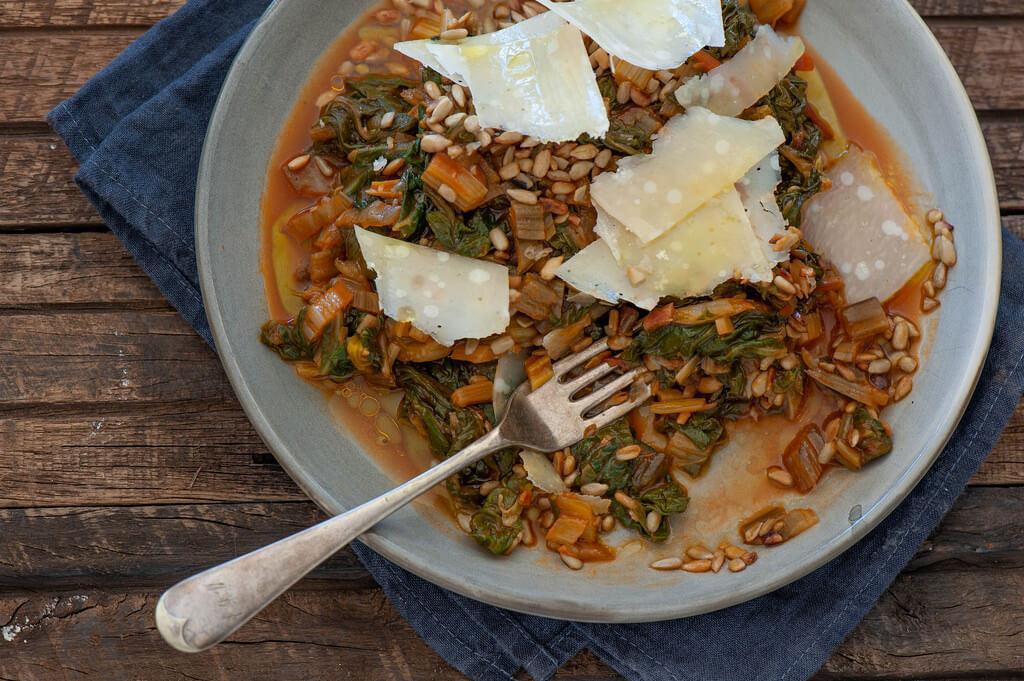 Comforting Tomatoey Greens