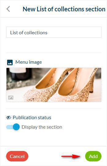 Lista de la sección de colección