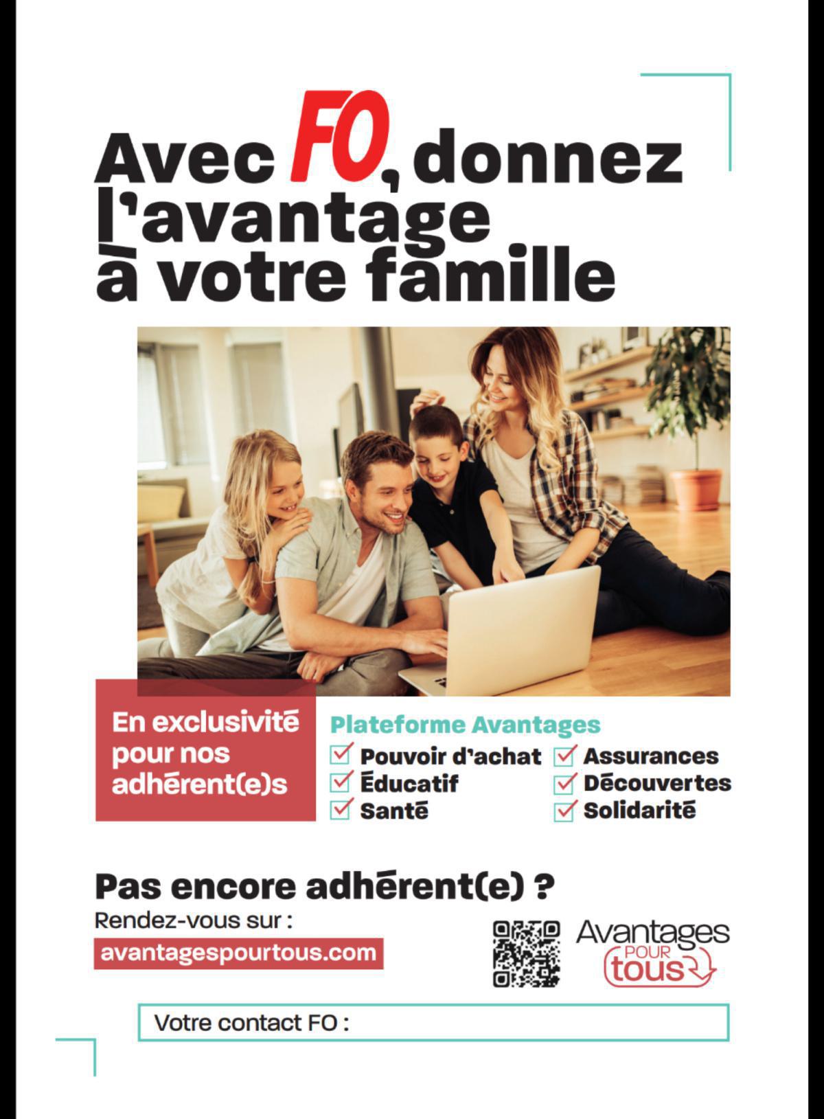 En exclusivité pour nos adhérents(e)s: AVANTAGESPOURTOUS.COM