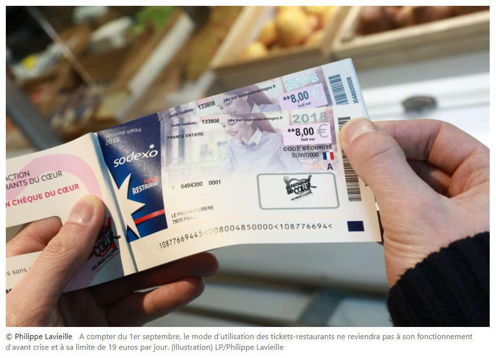 Tickets restaurant : le plafond de 38 euros maintenu jusqu’en février 2022 Tickets restaurant : le plafond de 38 euros maintenu jusqu’en février 2022