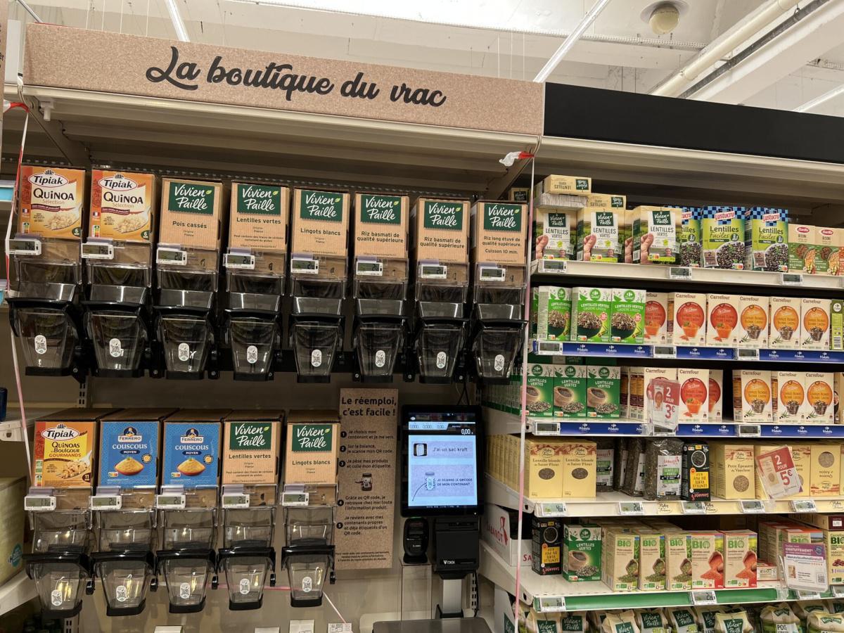 Carrefour emprunte la voie du vrac avec des marques nationales Carrefour emprunte la voie du vrac avec des marques nationales