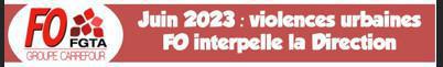 Violences urbaines : FO interpelle la Direction Violences urbaines : FO interpelle la Direction