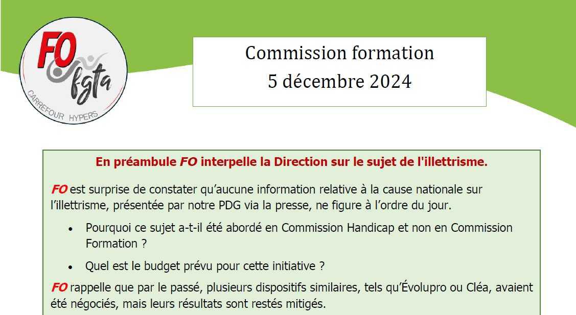 Commission formation - 5 décembre 2024