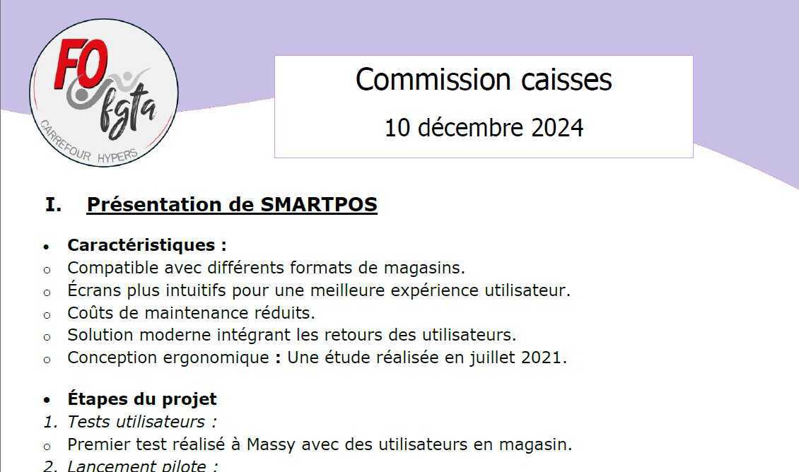 Commission caisses - 10 décembre 2024 Commission caisses - 10 décembre 2024