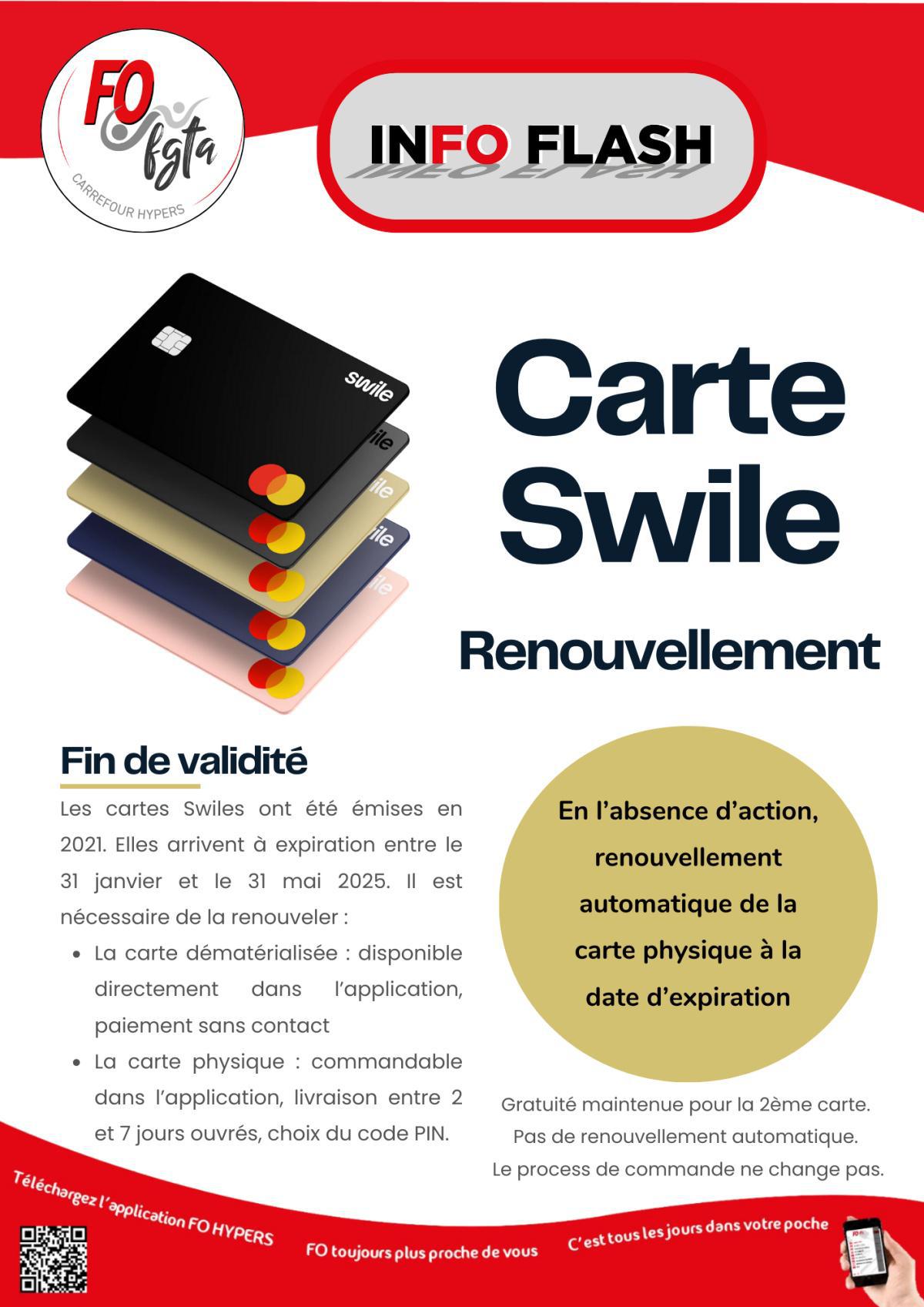 Renouvellement carte Swile