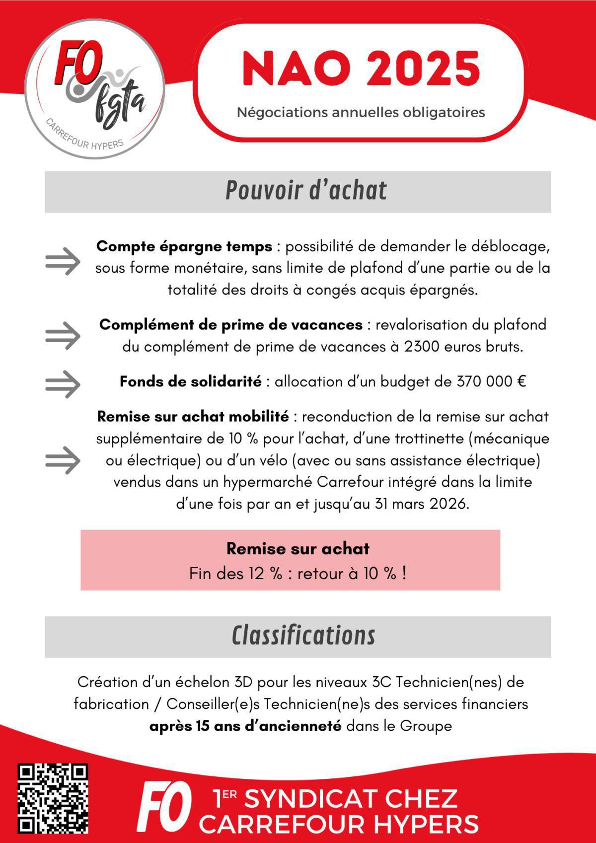 NAO 2025 : la proposition finale de la direction